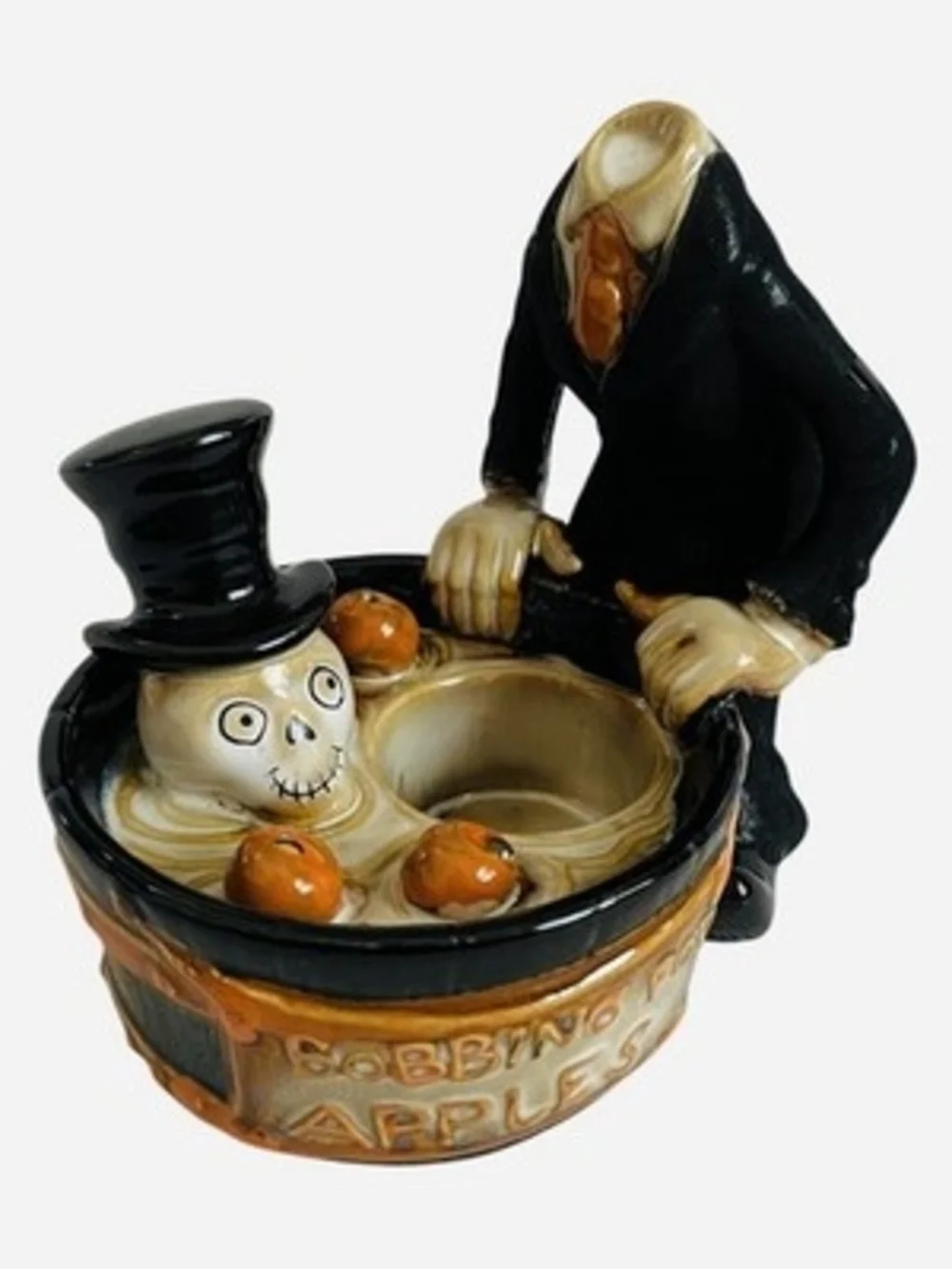 Yankee Candle Boney Bunch Bobbing for Apples Halloween Tea Light Holder 2011